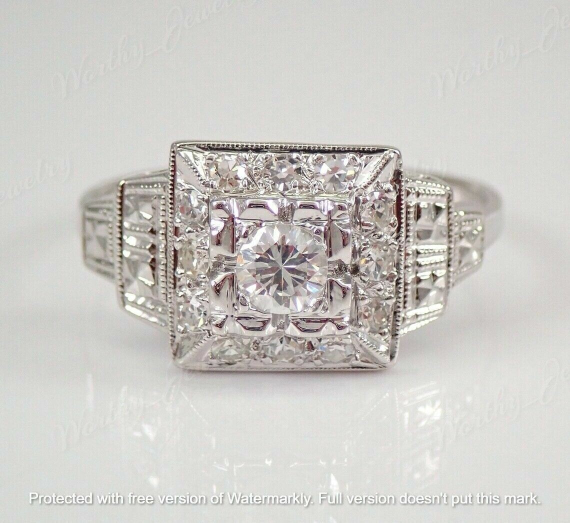 2.30Ct Lab-Created Round Diamond Engagement Ring in 14K White Gold