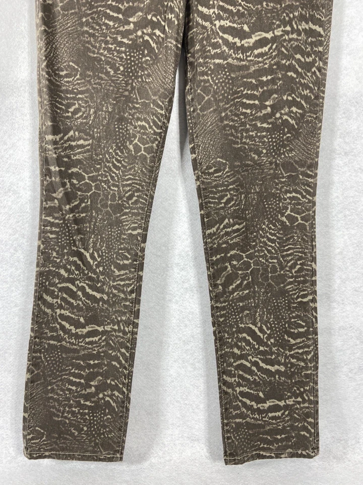 Nydj Jeans Women’s 6 Gray Skinny Stretch Snake Print Mid Rise New - Image 2 of 4