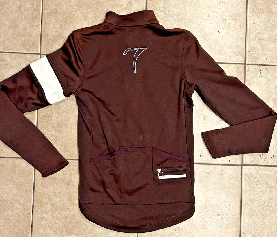 Rapha Jersey Mens S Cycling Classic Long Sleeve Purple Wool Blend Shirt Seven - Image 3 of 4