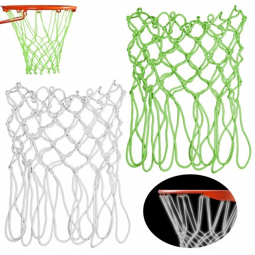 Red de baloncesto de repuesto brillante nailon aro para todo tipo de clima borde estándar exterior - Imagen 5 de 13