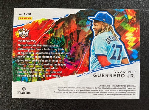 2022 Panini Diamond Kings Vladimir Guerrero Jr. Embossing Error 1 / 1 (OOAK) - Picture 3 of 3