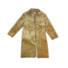 Thomas Burberry Vintage Women's Faux Shearling Coat Jacket 12 Uk