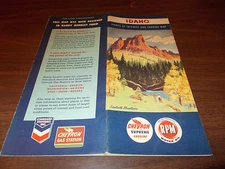 1952 Chevron Idaho Vintage Road Map and 16-page Travel Booklet