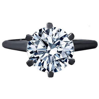 3.50CT Round Brilliant Simulated Diamond 6 Prong Solitaire Engagment Ring 14K BG