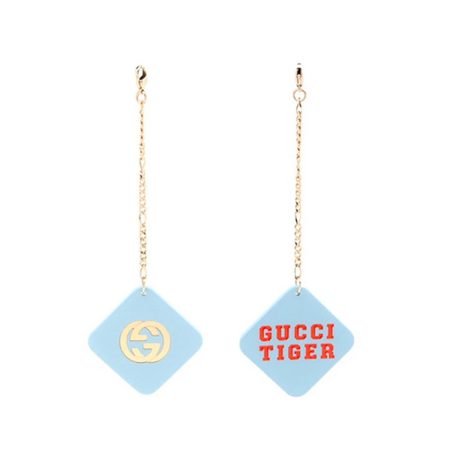 GUCCI GG1149S 1149 Gold Orange Metal Tiger Logo Chain Charm Pendant 007 Sunglass - Image 3 of 4