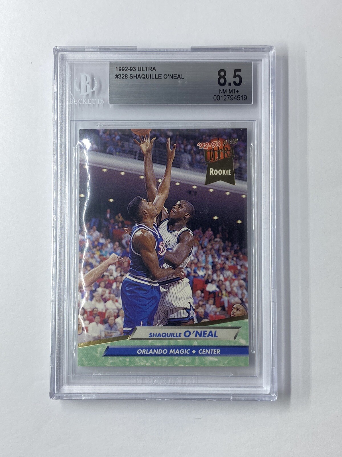 1992-93 Fleer Ultra Shaquille O'Neal RC #328 BGS 8.5 NM-MT Orlando Magic Rookie