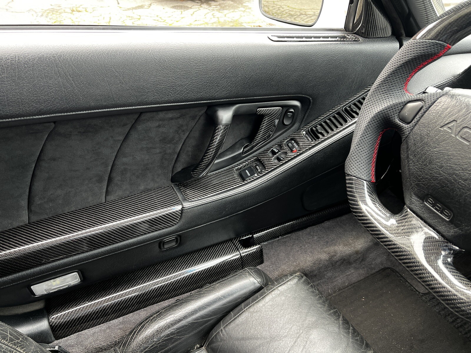 Honda Acura NSX Carbon Fiber Premium Leather Door Elbow Rests