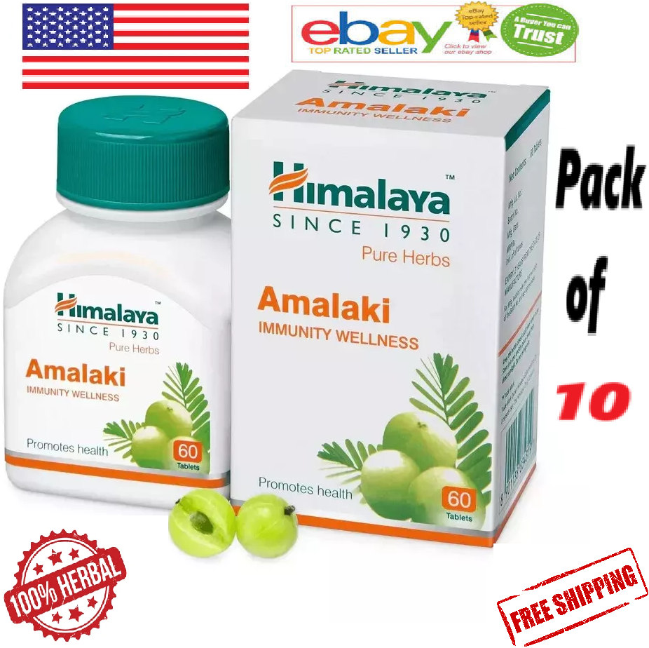 (10 X 60 = 600 Tabs) Himalaya Amalaki Immunity Wellness 100% Herbal (Free Ship)