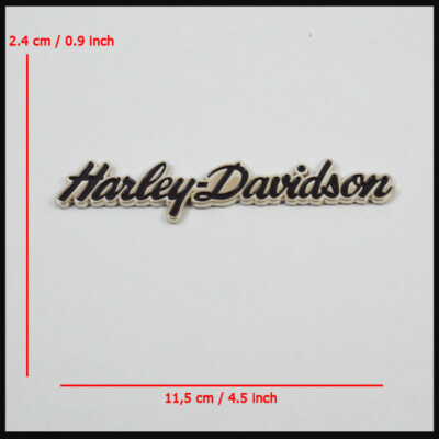 3D Metal Chrome Harley Davidson Curly Letter Emblem Badge For Tank