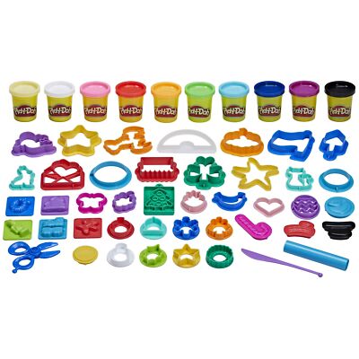 Play-Doh Holiday Set of Tools, 43 Accessories & 10 Colors OPEN BOX