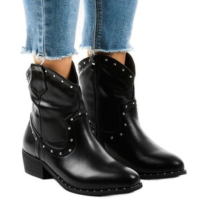 Botines negros con tachuelas L893-1 | eBay