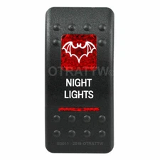OTRATTW Carling Technologies Contura II Rocker Switch, NIGHT LIGHTS, RED LENS