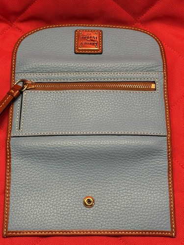 Dooney & Bourke Pebble Grain Leather Continental Clutch Sky Blue🌼 - Picture 5 of 5
