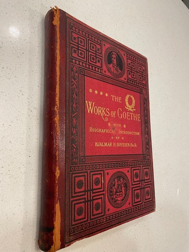 1800s antique book The Works of Goethe with Biographical Introduction RED old - Picture 2 of 9