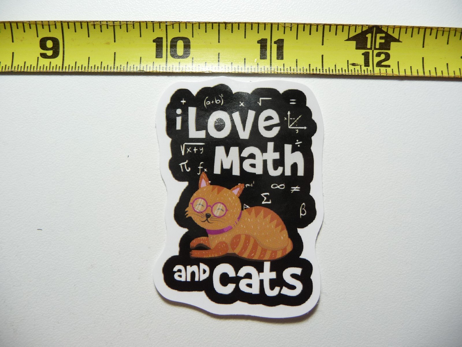 LOVE MATH AND CATS STICKER DECAL SCHOOL TEACHER PROFESSOR MATHMATICS