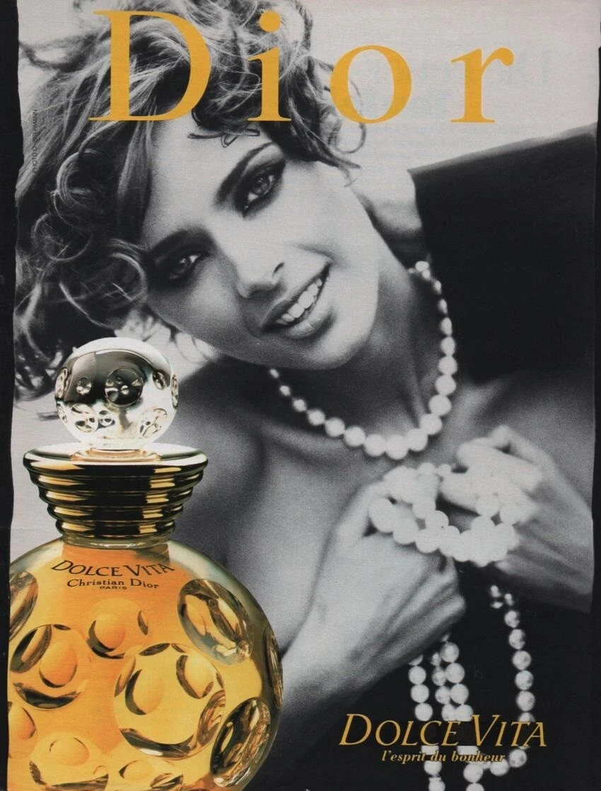 Publicité papier Parfum. Perfume ad. Dolce Vita de Dior 1996