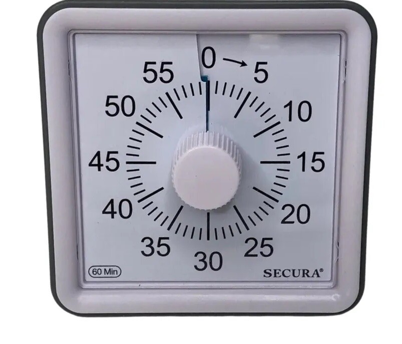 Timer 60 Min Kitchen Timer Color Gray TM021 Cooking Classroom Meeting Office