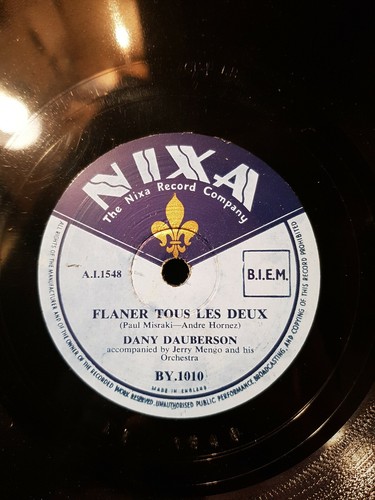 78rpm Dany Dauberson VALSE TRISTE , FLANER TOUS LES DEUX 10" vinyl 78 record - Picture 4 of 4