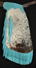 Custom Made Leather Chinks/Hair On Cowhide Chaps/Made In USA