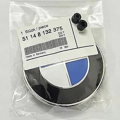 Replacement for B-M-W Hood Emblem Badge Roundel 82mm 51148132375 + Grommet New - Picture 1 of 2