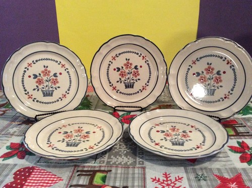 5er Set: Hearthside Steinzeug Cumberland Brambeere Salatteller 7-3/4" Japan
