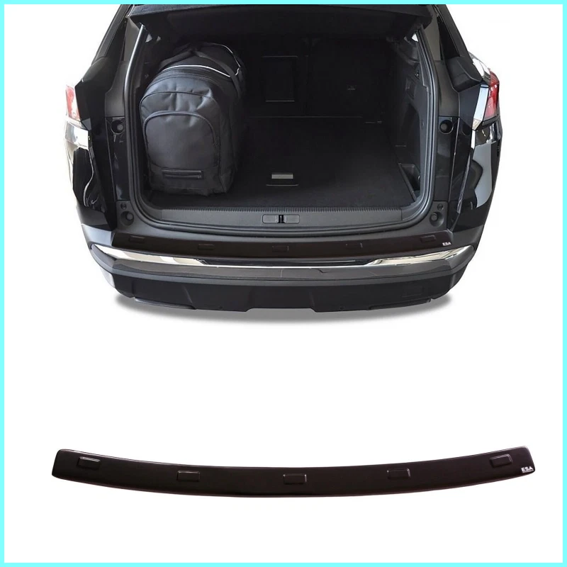 Abs Plastic Rear Bumper Protector (Black)  For PEUGEOT 3008 MK2 II 2016-2024 - Picture 1 of 4