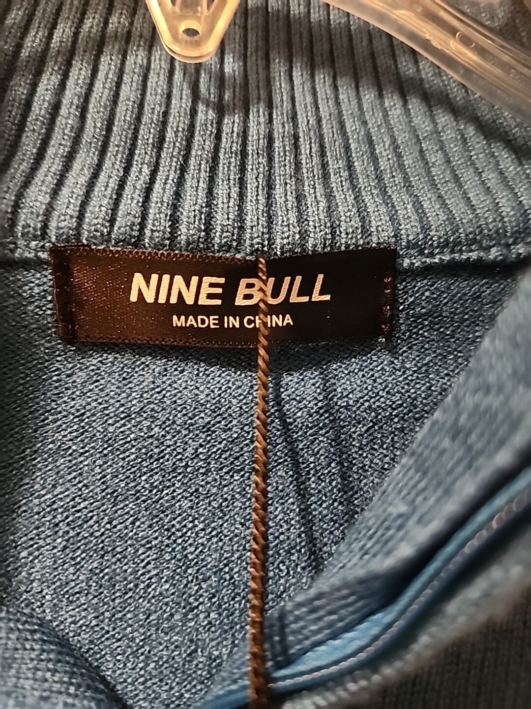 Nine Bull Sweater Mens L Teal Soft Knit Grandpa Style Ribbed Waist Comfort