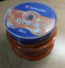 50 DVD-R VERBATIM 16X 4.7 GB SUPPORTI vergini Advanced Azo MATT SILVER