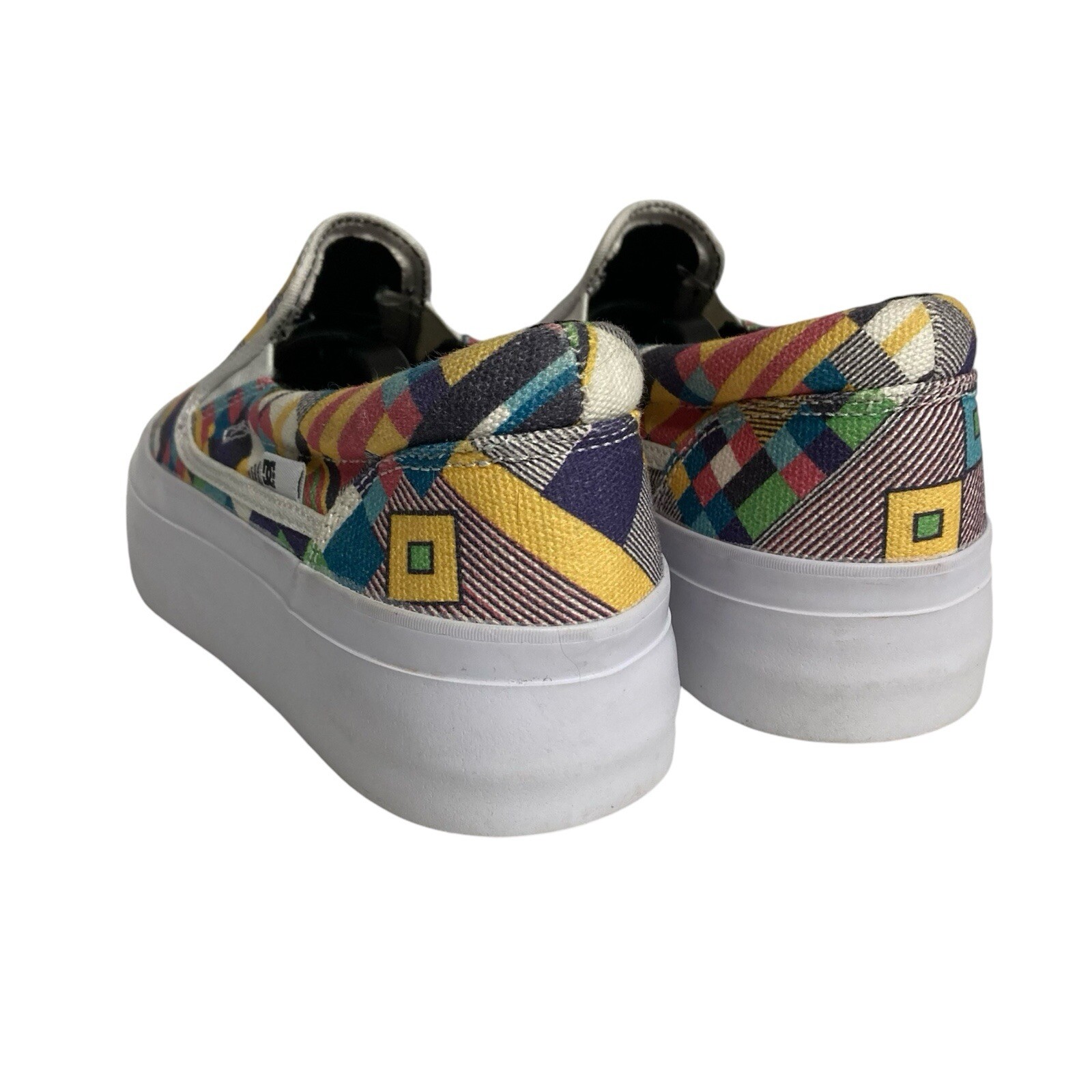 DC*  Slip On Multi-colored Checkered Skateboard S… - image 3
