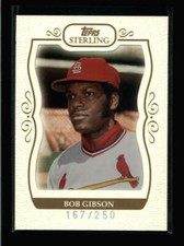 BOB GIBSON 2008 TOPPS STERLING #55 RARE BASE CARD SP #167/250 AX1177