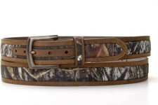 Nocona Mens Brown Leather Belt with Camo Center Inlay N24362222