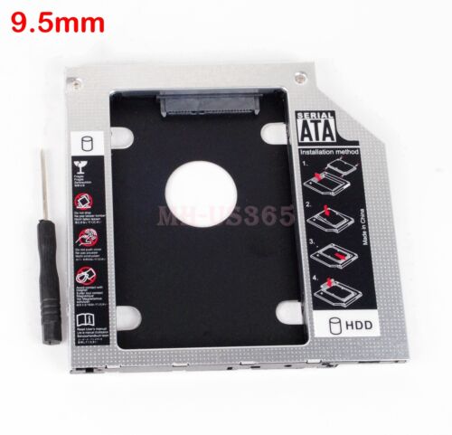 2nd HD SSD Hard Drive Caddy Ultrabay SLIM For Lenovo Y410 Y510P Y510PT Z400 Z500 - Picture 1 of 8