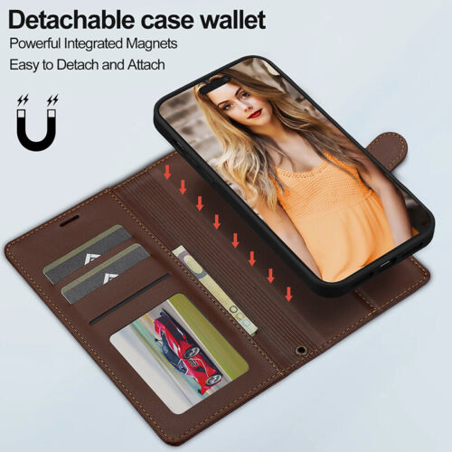 For Samsung A56 A36 A16 A55 A54 Removable Luxury Leather Wallet Card Case Cover - Picture 21 of 35