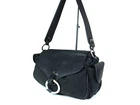 BVLGARI LOGO MANIA Canvas Leather Black Shoulder Bag BS146637L