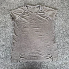 Spanx Active T-Shirt Womens XL Gray Athletic Workout Top Short Sleeve Gym