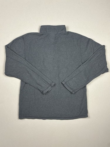 The North Face Men Size S Grey/Red Quarter Zip Fleece Jacket Winter Lightweight - Picture 7 of 8