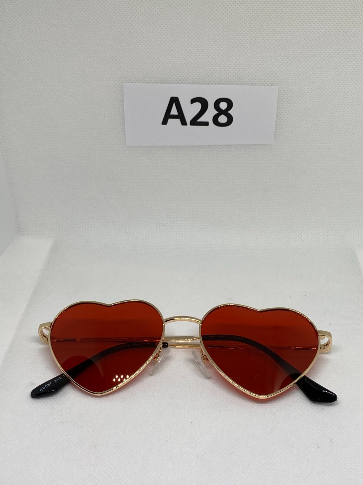 Red Metal Heart Sunglasses E8088 54-18 140mm Classic Retro Style-image