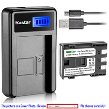 Kastar Battery LCD Charger for Canon NB-2L NB-2LH & Canon Optura 30 Optura 40