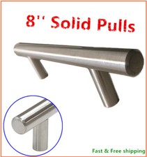 8" Cabinetry Drawer Door Bar Handle Bar Pull Knob Hardware Solid PULLS Steel BN