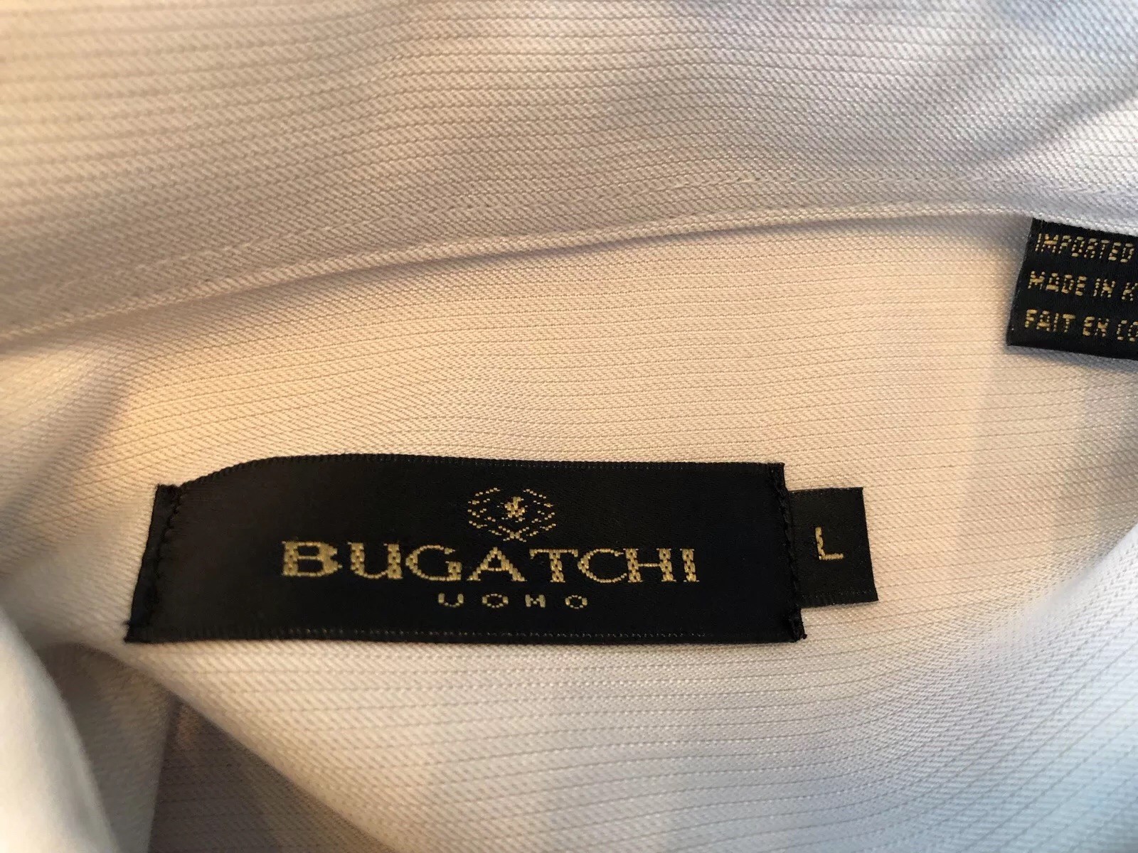 MEN’S SIZE L BUGATCHI UOMO SOLID BEIGE/OATMEAL LO… - image 3