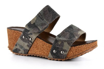 camouflage wedge sandals