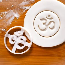 Aum Om Symbol Cookie Cutter - Yoga meditation wellness retreat holistic namaste