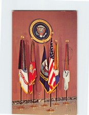 Postcard Seal of the US President & Flags Harry S. Truman Library & Museum MO