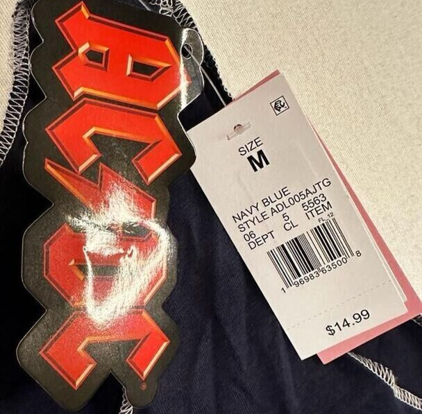 AC/DC Women's Tank top Corset Pullover Sleeveless Graphic Size Medium ...