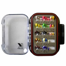 Ice Fishing Jig Kit (36 Tungsten Jigs) with Waterproof Jig Box, Panfish Ice Jigs