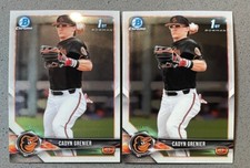 2 Lot 2018 Bowman Chrome Draft 1st Baseball #BDC-134 Cadyn Grenier RC Orioles
