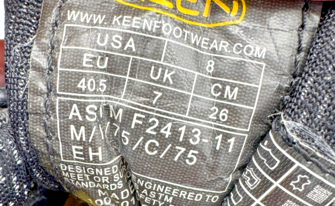 Scarpe da lavoro Keen uomo ASTM F2413 11 punta acciaio utility taglia 8 verde nero stringate