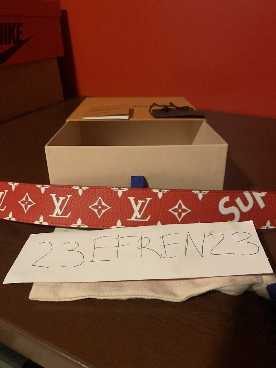 Louis Vuitton x Supreme Initiales Belt 40 mm Monogram Red