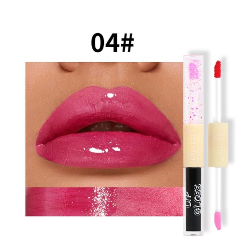 Liquid Lipstick Mirror Jelly Lip Gloss Double-ended Lip Gloss Cosmetics Makeup ~ - Picture 12 of 24