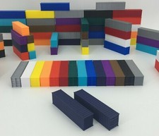 NEW 2 40' Shipping Containers - N Scale 1:160 NAVY BLUE - ALL COLORS AVAILABLE